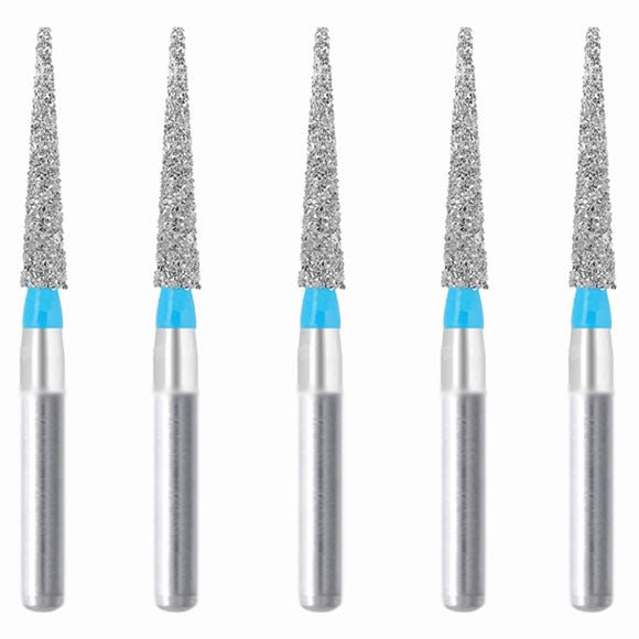 Conical Pointed, Slender 1.2 mm Dia. Medium Grit Diamond Bur 5 per pack. 164.12M1
