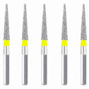 Conical Pointed, Slender 1.4 mm Dia. Extra Fine Grit Diamond Bur 5 per pack. 164.14EF2