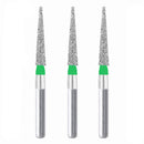 Conical Pointed, Slender 1.6 mm Dia. Coarse Grit Diamond Bur 3 per pack. 164.16C2