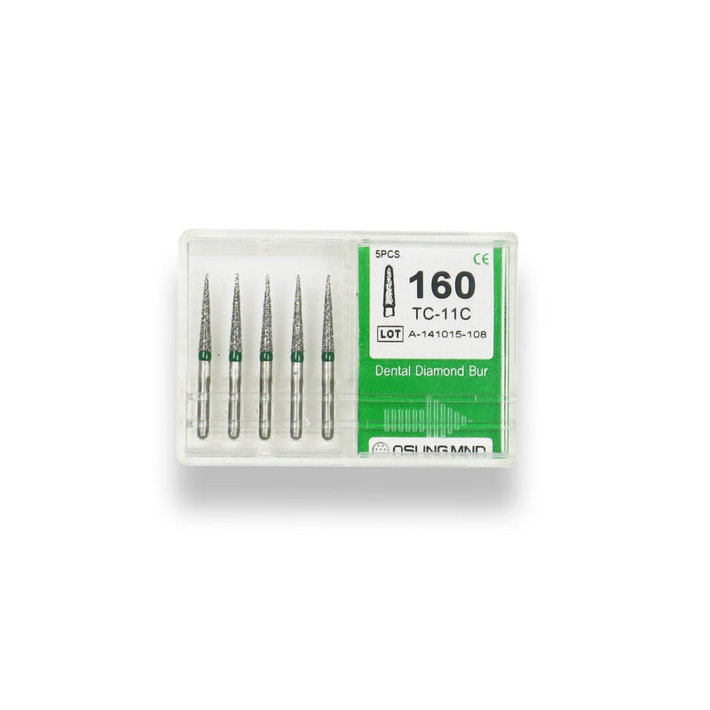 Conical Pointed, Slender 1.6 mm Dia. Coarse Grit Diamond Bur 5 per pack. 164.16C1
