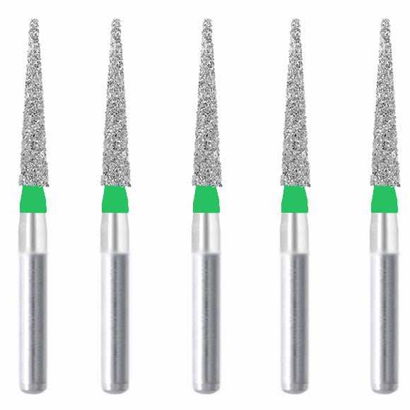 Conical Pointed, Slender 1.6 mm Dia. Coarse Grit Diamond Bur 5 per pack. 164.16C1