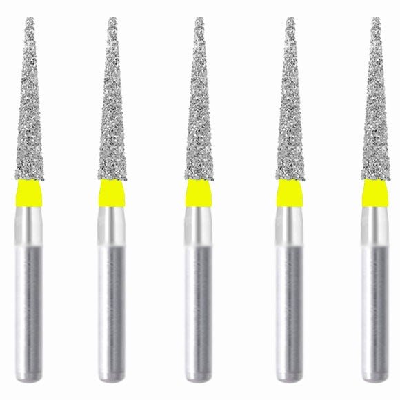 Conical Pointed, Slender 1.6 mm Dia. Extra Fine Grit Diamond Bur 5 per pack. 164.16EF1