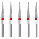 Conical Pointed, Slender 1.6 mm Dia. Fine Grit Diamond Bur 5 per pack. 164.16F1