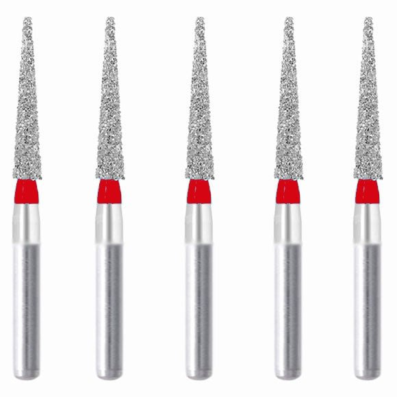 Conical Pointed, Slender 1.6 mm Dia. Fine Grit Diamond Bur 5 per pack. 164.16F1