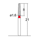 Conical, Round Edge 1.6 mm Dia. Fine Grit Diamond Bur 5 per pack. 584.16F3
