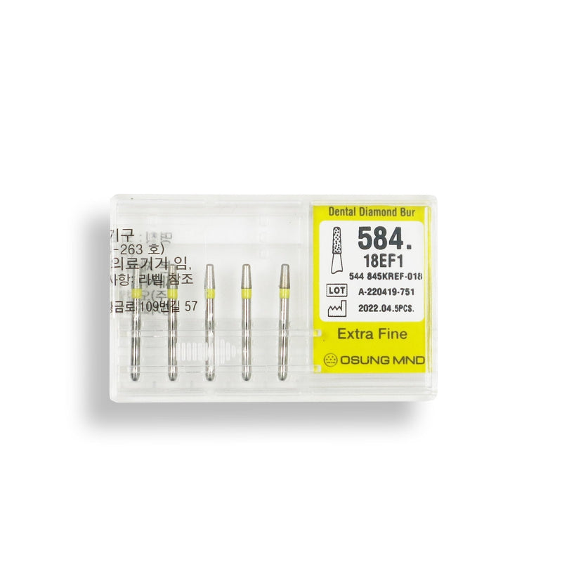Conical, Round Edge 1.8 mm Dia. Extra Fine Grit Diamond Bur 5 per pack. 584.18EF1