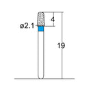 Conical, Round Edge, 2.1 mm Dia. Medium Grit Diamond Bur 5 per pack. 584.21M1