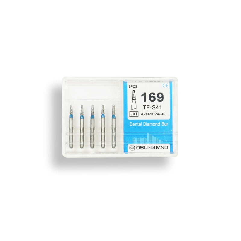 Conical, Truncated 1.1 mm Dia. Medium Grit Diamond Bur 5 per pack. 168.11M1S