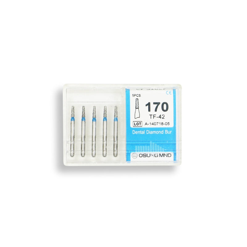 Conical, Truncated 1.2 mm Dia. Medium Grit Diamond Bur 5 per pack. 168.12M1
