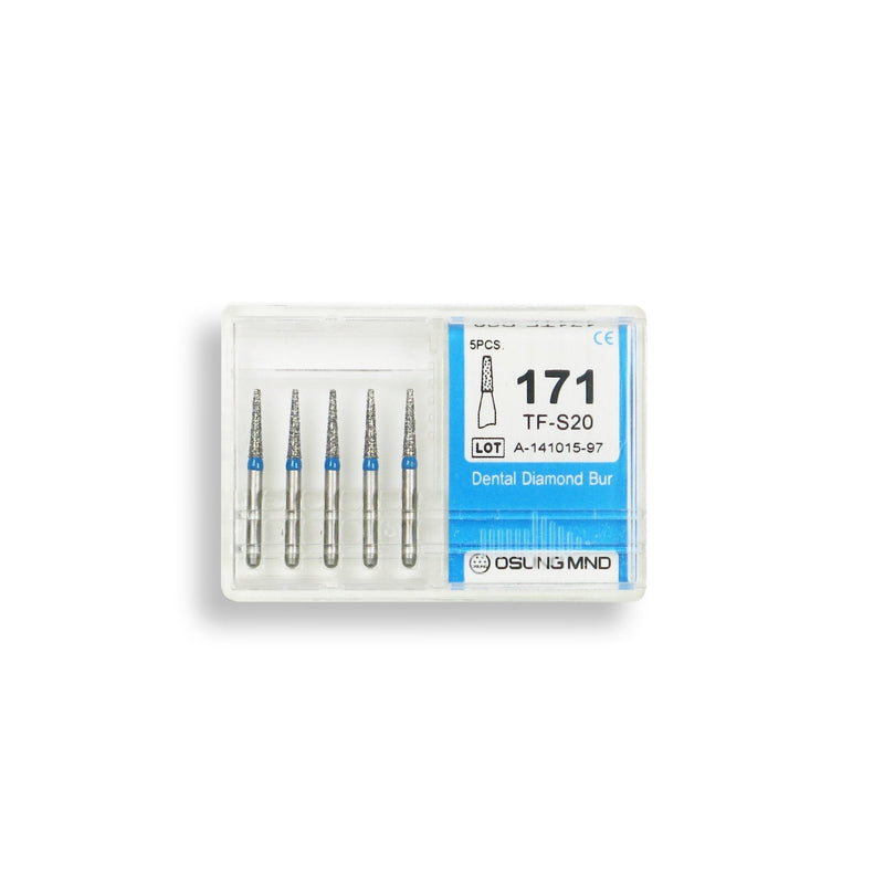 Conical, Truncated 1.4 mm Dia. Medium Grit Diamond Bur 5 per pack. 168.14M3S