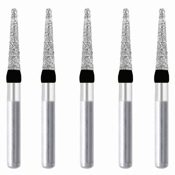 Conical, Truncated 1.6 mm Dia. Extra Coarse Grit Diamond Bur 5 per pack. 168.16EC5