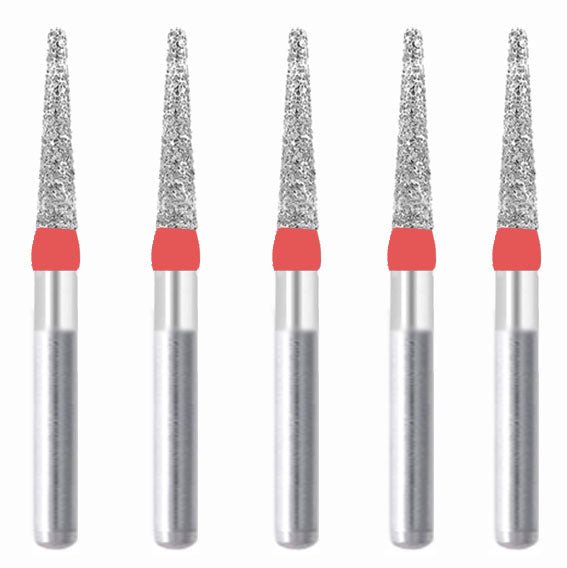 Conical, Truncated 1.6 mm Dia. Fine Grit Diamond Bur 5 per pack. 168.16F1S