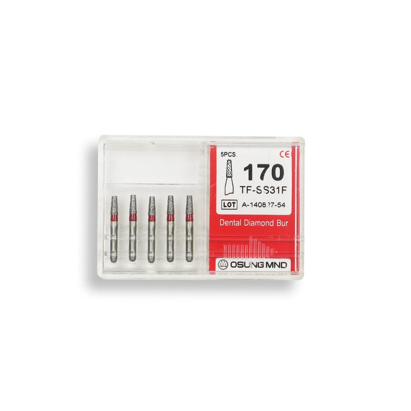 Conical, Truncated 1.6 mm Dia. Fine Grit Diamond Bur 5 per pack. 168.16F1SS