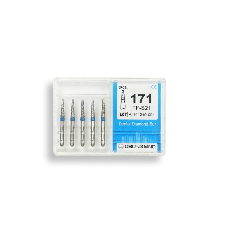 Conical, Truncated 1.6 mm Dia. Medium Grit Diamond Bur 5 per pack. 168.16M2S