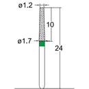 Conical, Truncated 1.7 mm Dia. Coarse Grit Diamond Bur 5 per pack. 168.17C1