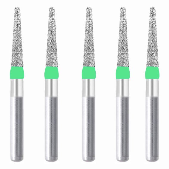 Conical, Truncated 1.7 mm Dia. Coarse Grit Diamond Bur 5 per pack. 168.17C1 - Osung USA