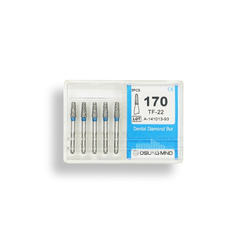 Conical, Truncated 2.1 mm Dia. Medium Grit Diamond Bur 5 per pack. 168.21M1