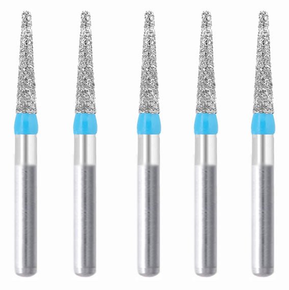 Conical, Truncated 2.1 mm Dia. Medium Grit Diamond Bur 5 per pack. 168.21M1S