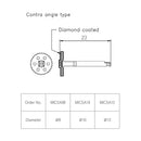 Osung 8mm Diamond Coated Micro Saw Blade Contra Angled -MICSA08 - Osung USA