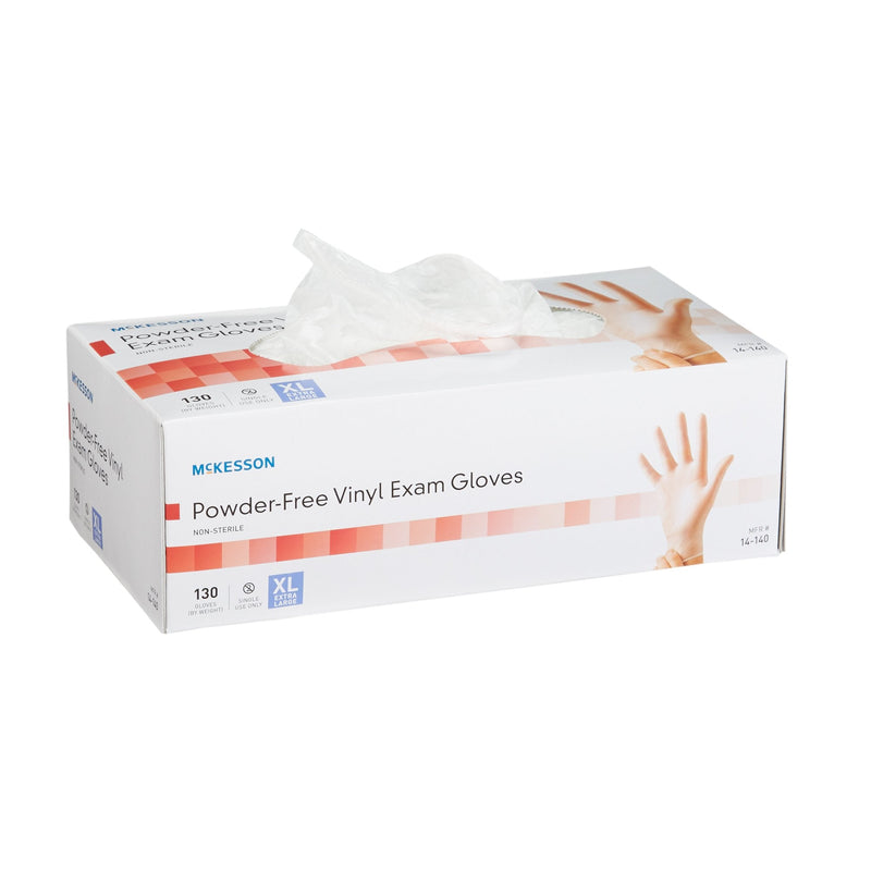 McKesson Vinyl Exam Glove, Extra Large, Clear 1300/CASE -14-140