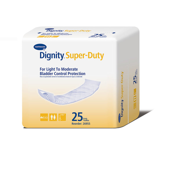 DIGNITY INCONTINENCE LINER, MODERATE ABSORBENCY, POLYMER CORE, 4 X 12 INCH, SOLD AS 25/BAG HARTMANN 26955