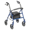 ROLLATOR, 4 WHEEL STEEL BLUE, 1/EA