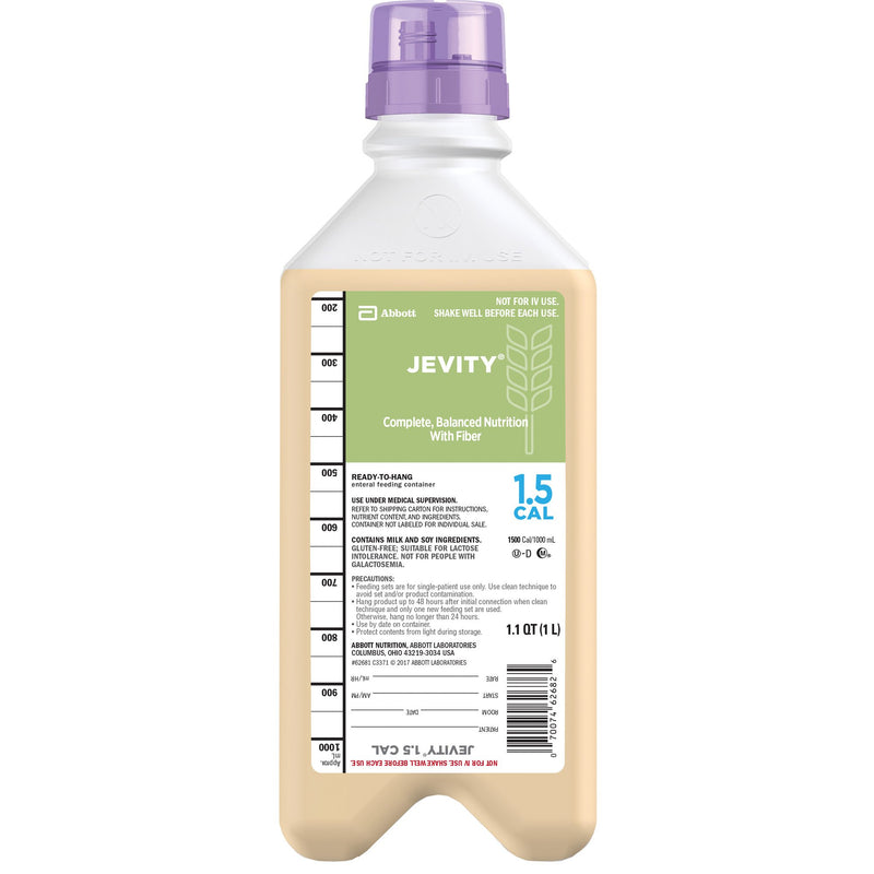 JEVITY 1.5 CAL TUBE FEEDING FORMULA, 33.8 OZ READY TO HANG CARTON, SOLD AS 8/CASE ABBOTT 62681