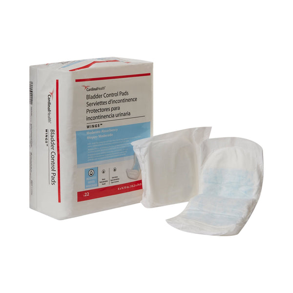 SURE CARE™ BLADDER CONTROL PADS, MODERATE ABSORBENCY, 4 X 9.75 INCH, SOLD AS 132/CASE CARDINAL 1100B