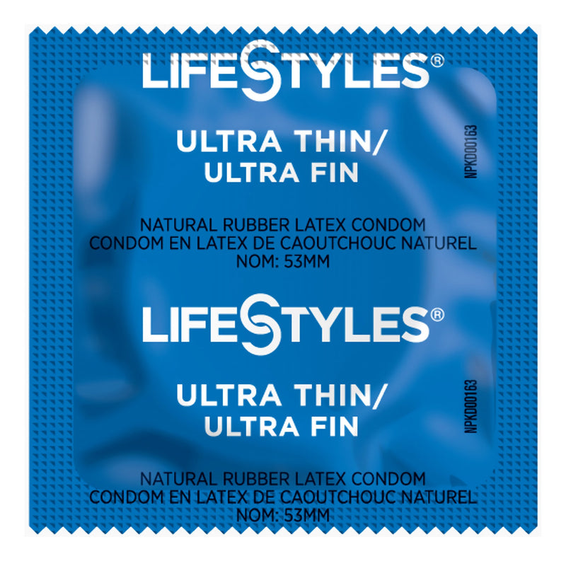 LIFESTYLES® ULTRA THIN LUBRICATED LATEX CONDOM, SOLD AS 1/CASE SXWELL 310161