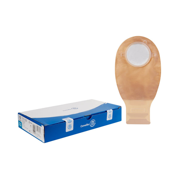 NATURA® + TWO-PIECE TAIL CLOSURE TRANSPARENT OSTOMY POUCH, 2¾ INCH FLANGE, SOLD AS 10/BOX CONVATEC 416422