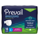 PREVAIL® BREEZERS® ULTIMATE ABSORBENCY INCONTINENCE BRIEFS, LARGE, SOLD AS 72/CASE FIRST PVB-013/2
