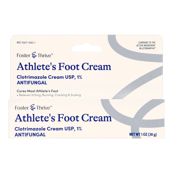 FOSTER & THRIVE™ 1% CLOTRIMAZOLE ATHLETE'S FOOT CREAM, SOLD AS 1/EACH MCKESSON 70677100201