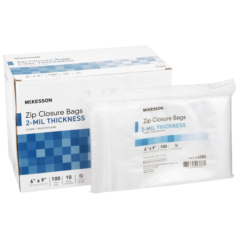MCKESSON ZIP CLOSURE BAG, 6 X 9 INCHES, SOLD AS 10/BOX MCKESSON 4580