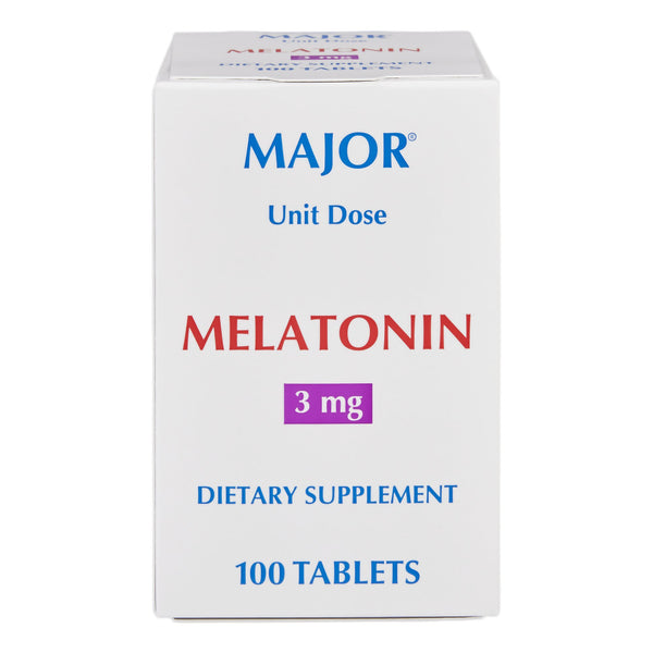 MAJOR® 3-MILLIGRAM MELATONIN, INDIVIDUALLY WRAPPED TABLETS, SOLD AS 100/BOX MAJOR 20555003601