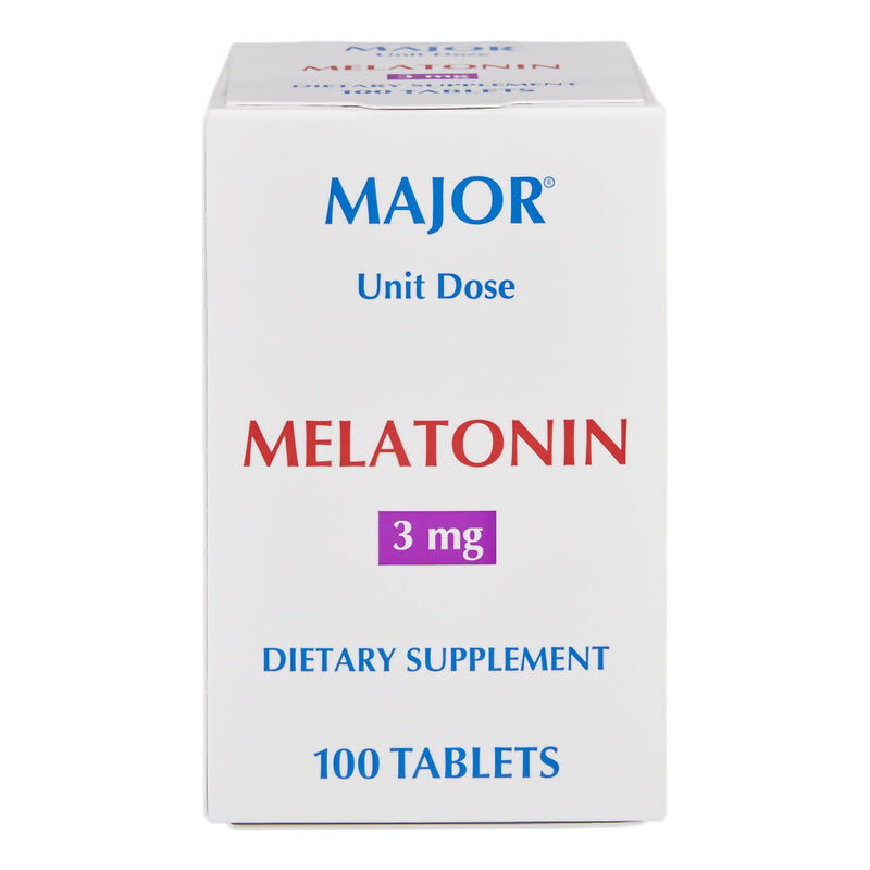 MAJOR® 3-MILLIGRAM MELATONIN, INDIVIDUALLY WRAPPED TABLETS, SOLD AS 100/BOX MAJOR 20555003601
