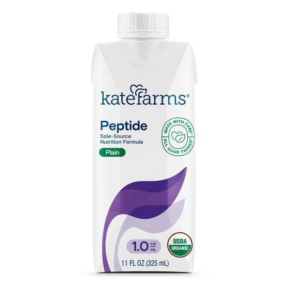 KATE FARMS® PEPTIDE 1.0 SOLE-SOURCE NUTRITION FORMULA, 11-OUNCE CARTON, SOLD AS 1/EACH KATE 811112030492