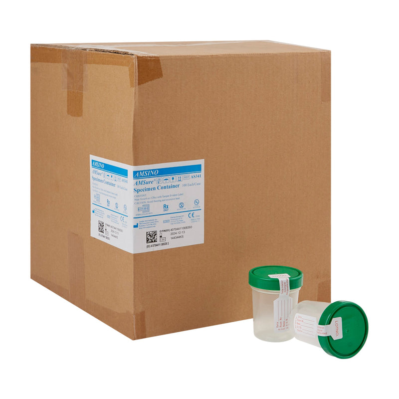 AMSURE® SPECIMEN CONTAINER, 120 ML, SOLD AS 100/CASE AMSINO AS341