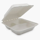 CONTAINER, 3-COMPRTMT TAKE OUTFIBER CLAMSHELL WHT 8" (200/C, 200/CS