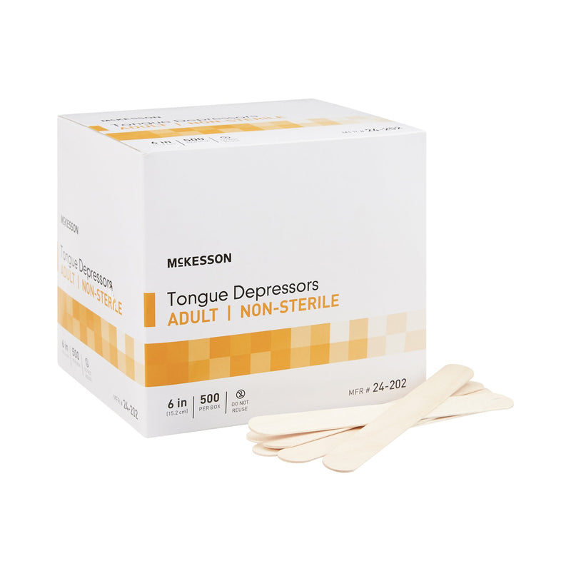 MCKESSON TONGUE DEPRESSOR, SENIOR, WIDE BLADE, NONSTERILE, SOLD AS 10/CASE MCKESSON 24-202