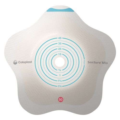SENSURA® MIO CONVEX FLIP OSTOMY BARRIER, TRIM TO FIT 10 – 55 MM STOMA OPENINGS, SOLD AS 5/BOX COLOPLAST 18520