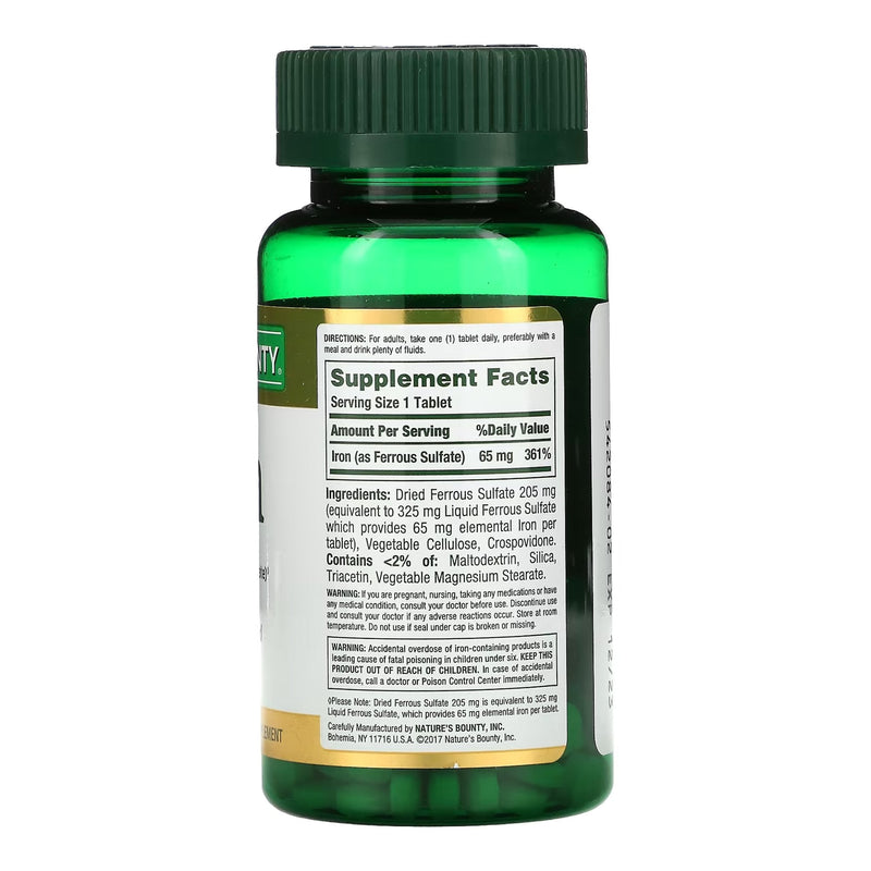 Nature's Bounty Iron Mineral Supplement 1/BOTTLE -07431241383