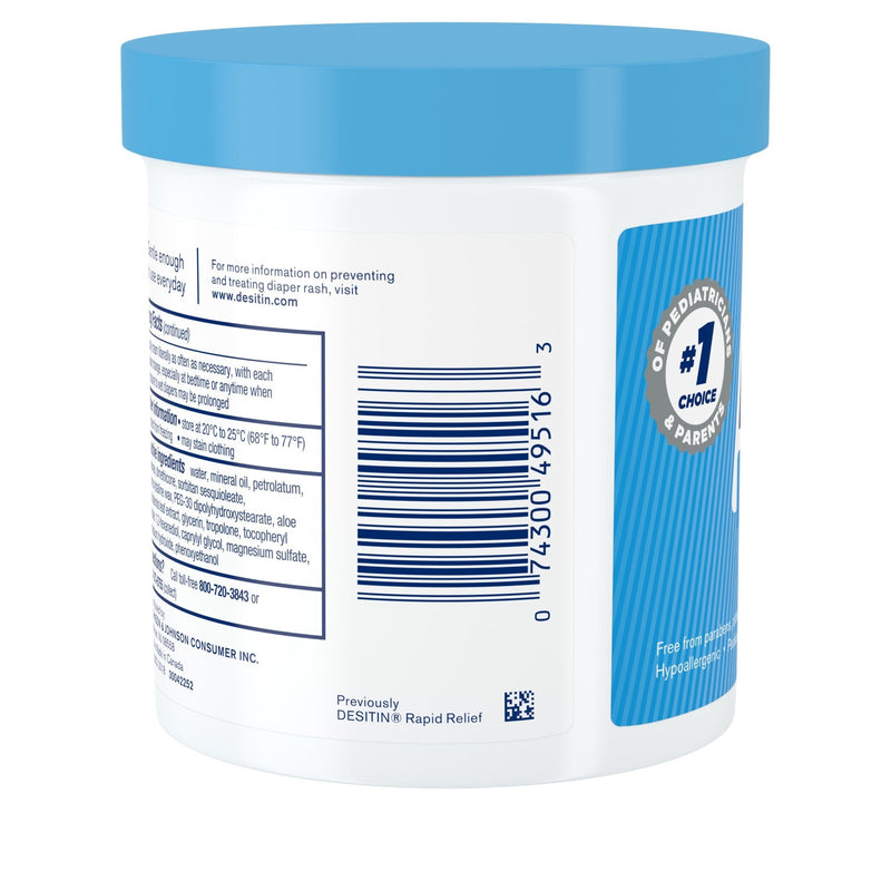 Desitin Rapid Relief Scented Diaper Rash Treatment Cream, 16 oz. Jar 12/CASE -10074300495160
