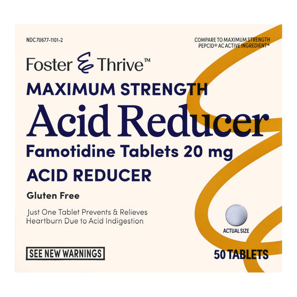 FOSTER & THRIVE™ MAXIMUM STRENGTH ACID REDUCER FAMOTIDINE 20 MG, SOLD AS 1/BOTTLE MCKESSON 70677110102