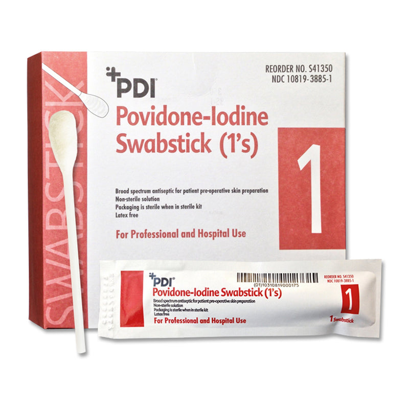 PDI® PVP IODINE PREP SWABSTICK, SOLD AS 50/BOX PROFESSIONAL S41350