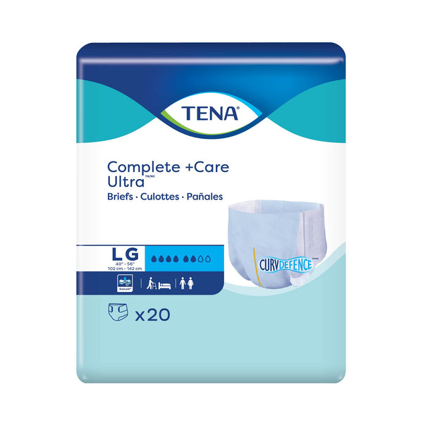 TENA COMPLETE +CARE ULTRA™ BRIEFS WITH CURVDEFENCE™, LARGE, SOLD AS 80/CASE ESSITY 67460