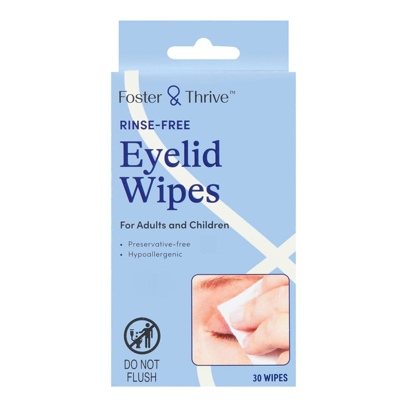 FOSTER & THRIVE™ RINSE-FREE EYELID WIPES, SOLD AS 30/BOX MCKESSON 01093995820