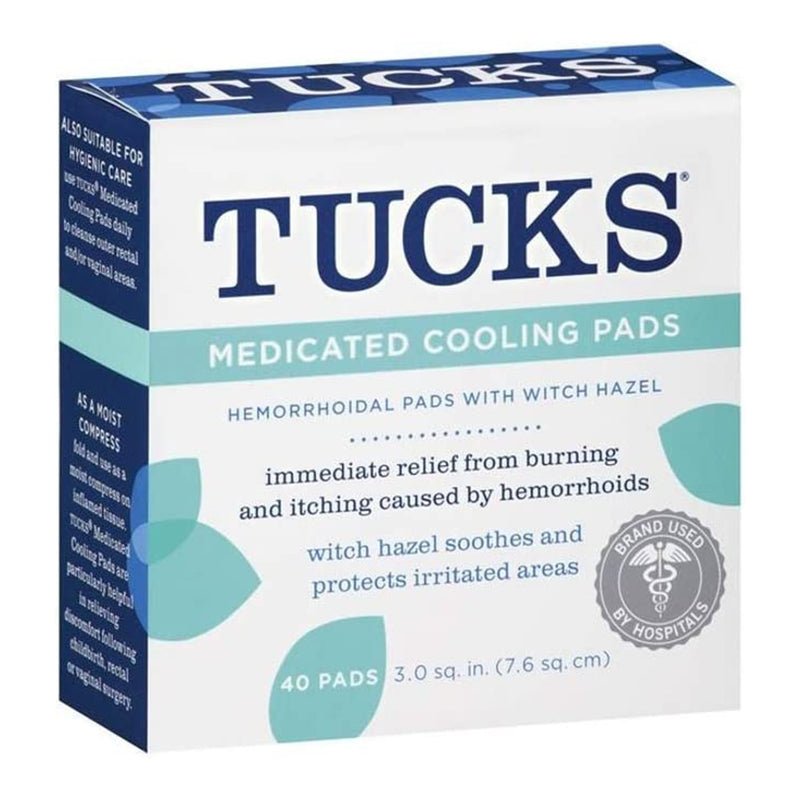 TUCKS® MEDICATED COOLING PADS, SOLD AS 40/BOX BLISTEX 04138800732