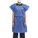 Graham Medical Products Exam Gown, Medium/Large, Blue 50/CASE -70234N