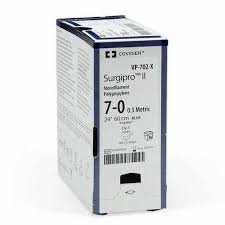 SUTURE, REVERSE CUTTING, SIZE 3-0, BLUE, 18", NEEDLE C-14, 3/8 CIRCLE, 1 DZ/BX, SOLD AS BOX MEDTRONIC/MINIMALLY 10000446