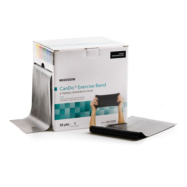 MCKESSON EXERCISE RESISTANCE BAND, BLACK, 5" X 50 YARD, EXTRA-HEAVY RESISTANCE, SOLD AS 1/EACH MCKESSON 169-5225